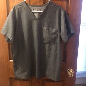 Used Figs Chisec Scrub Top Graphite Size Medium